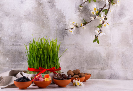 Traditional Azerbaijan spring holiday Novruz concept