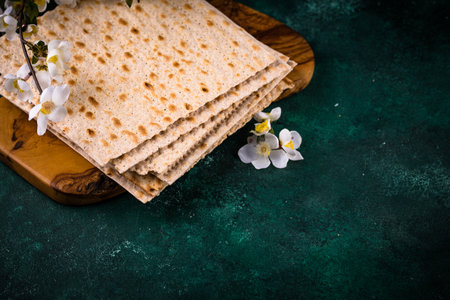 Traditional Jewish bread matzo for Passover