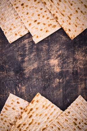 Traditional Jewish bread matzo for Passover