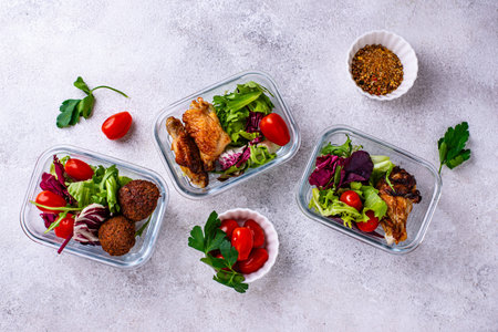 Meal prep concept. Healthy food in container.