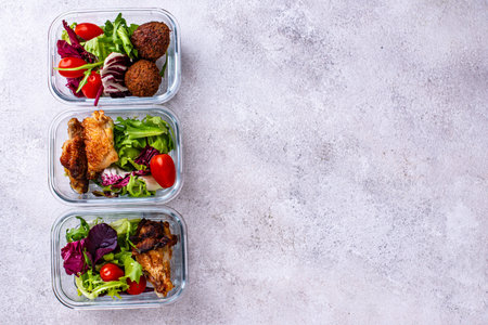 Meal prep concept. Healthy food in container.