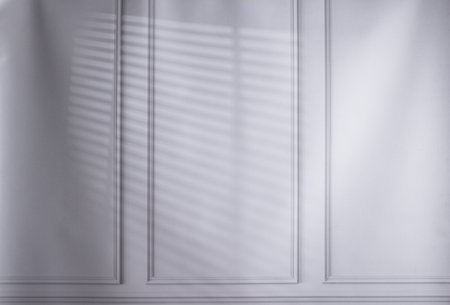 White wall background with hard shadow