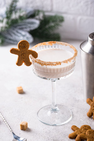 Christmas winter creamy cocktail eggnog