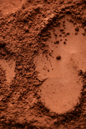 Cocoa powder chocolate texture backgroundの写真素材