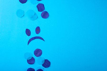 Blue monday concept, post-holiday bluesの写真素材