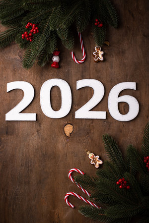Number 2026 New year celebration concept