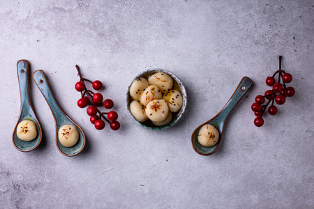 Tang yuan rice dumpling balls for Chinese lunar New year celebration
