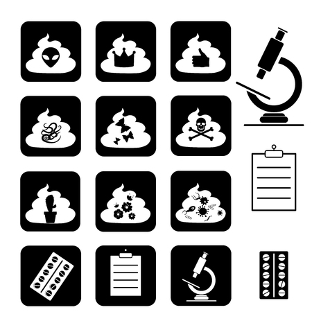 Set for Medical Test Researh with iconsのイラスト素材
