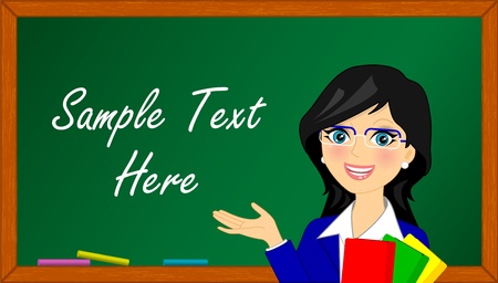 Vector llustration of teacher in classのイラスト素材