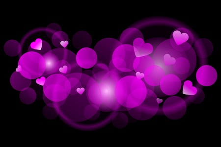 Pink blur - Vector background with heartsのイラスト素材