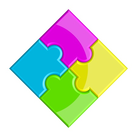 Vector illustration of puzzleのイラスト素材