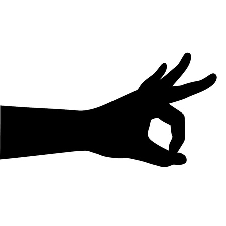 Vector illustration of hand (perfect /o.k symbol)  のイラスト素材