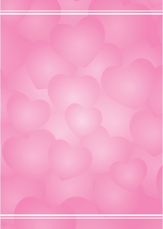 Vector valentine background with pink hearts  のイラスト素材