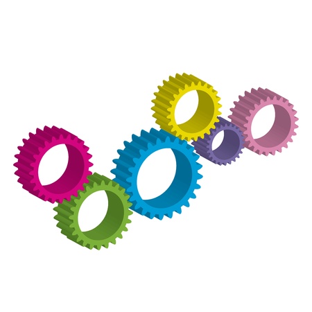 Vector illustration of cog-wheel  のイラスト素材