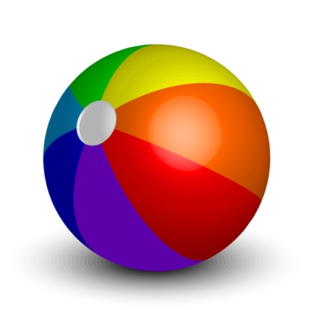 illustration of inflatable beach ball illustration of inflatable beach ball