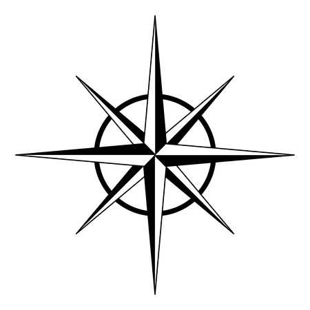 Black compass roseのイラスト素材