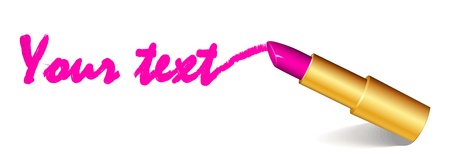 pink lipstick space for your textのイラスト素材