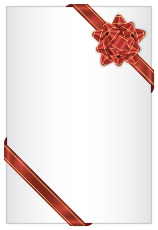 white background with red bowのイラスト素材