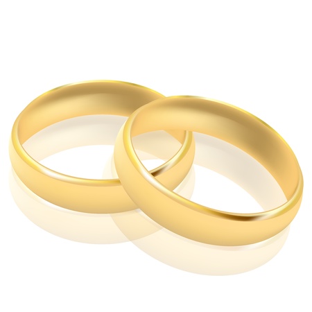 Vector illustration of gold ringsのイラスト素材