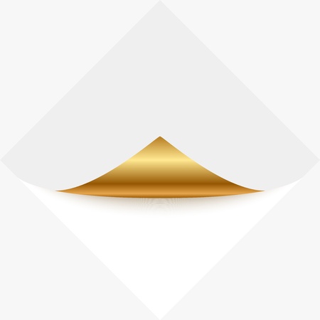 Gold and white note paperのイラスト素材