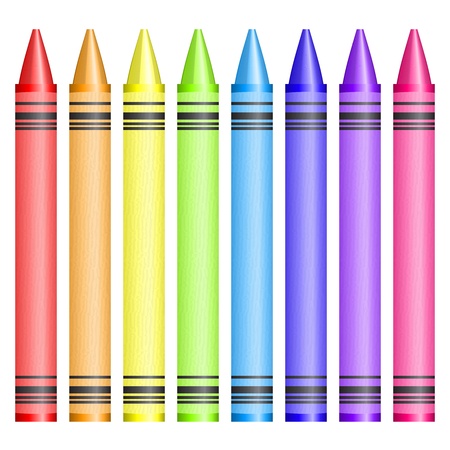 Vector illustration of crayonsのイラスト素材