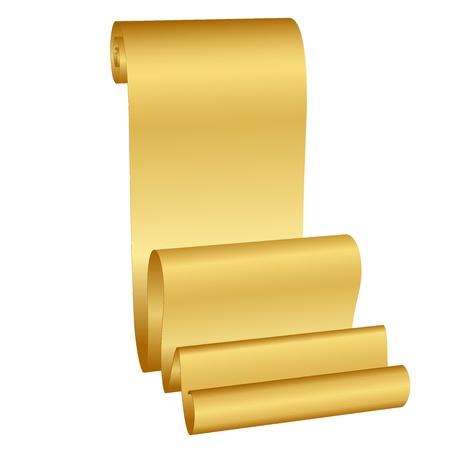 Vector illustration of gold scrollのイラスト素材