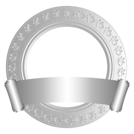 Circular frame with scrollのイラスト素材