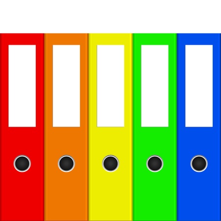 Vector illustration of colorful bindersのイラスト素材