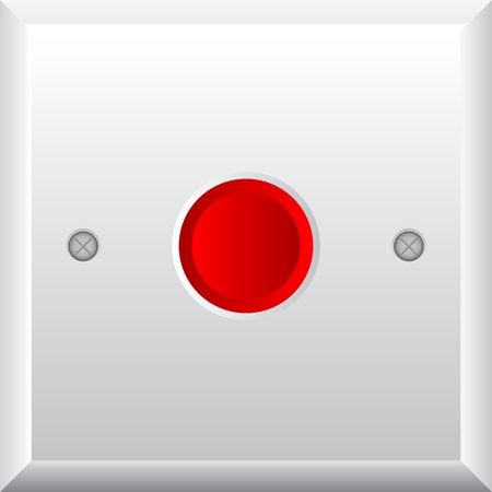 Vector illustration of red buttonのイラスト素材