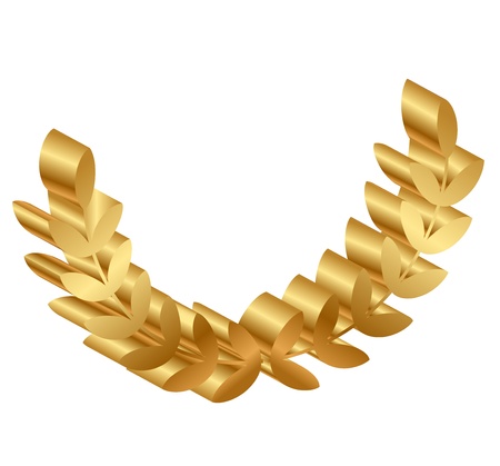 3d icon of gold laurelsのイラスト素材