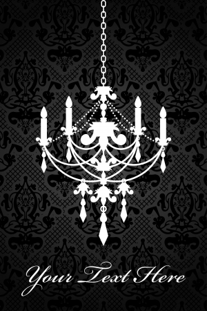 Vector background with chandelierのイラスト素材