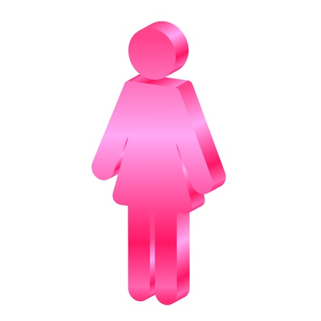 Vector female 3d iconのイラスト素材