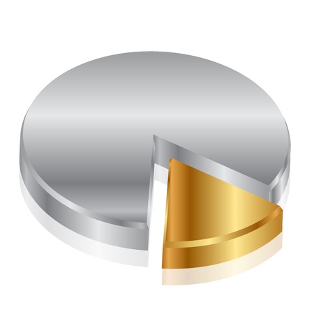 Vector silver & gold graphのイラスト素材