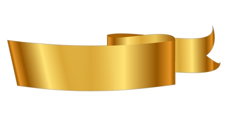 Vector illustration of gold ribbonのイラスト素材