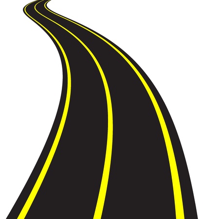 Vector Illustration of winding roadのイラスト素材