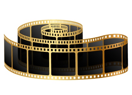Vector illustration of golden filmのイラスト素材