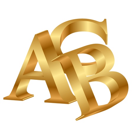  3d icon of ABCのイラスト素材