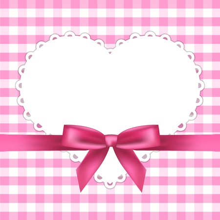 pink frame with heartのイラスト素材
