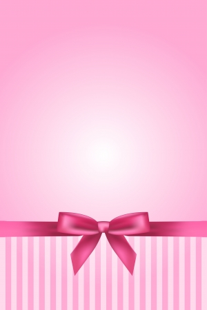 pink background with bowのイラスト素材