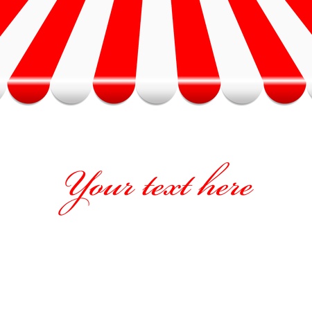 background with red and white awningのイラスト素材