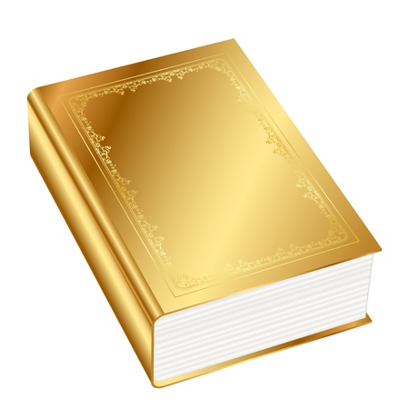  illustration of gold bookのイラスト素材