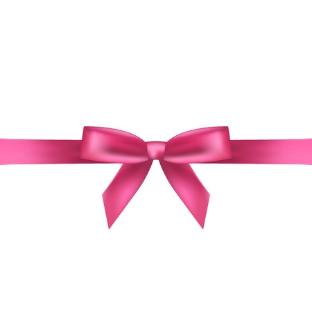 Vector illustration of pink bowのイラスト素材