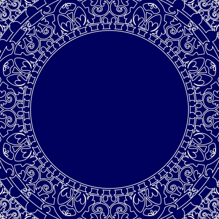 Vector porcelain style frameのイラスト素材