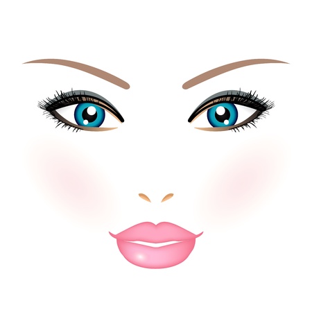 Vector illustration of woman faceのイラスト素材