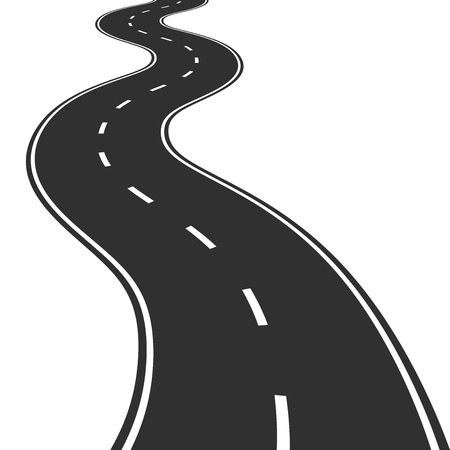 Illustration of winding road