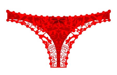 Vector illustration of red pantiesのイラスト素材