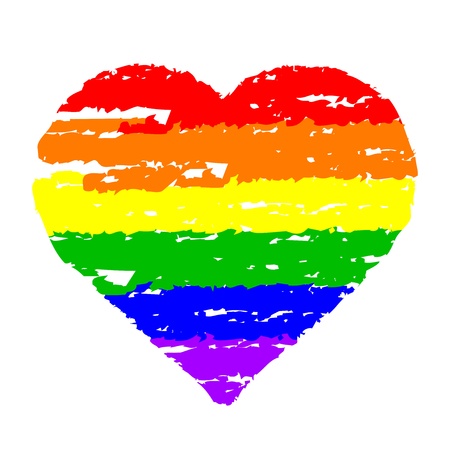 Vector illustration of colorful heartのイラスト素材