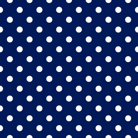 Vector seamless pattern - blue with white polka dotsのイラスト素材