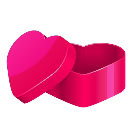 illustration of pink heart boxのイラスト素材