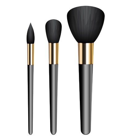 illustration of make-up brushesのイラスト素材